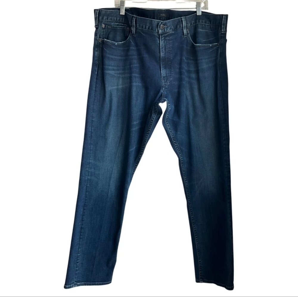 Polo Ralph Lauren Mens 40x30 The Sullivan Slim Denim Jeans Dark Wash Stretch - Picture 1 of 15